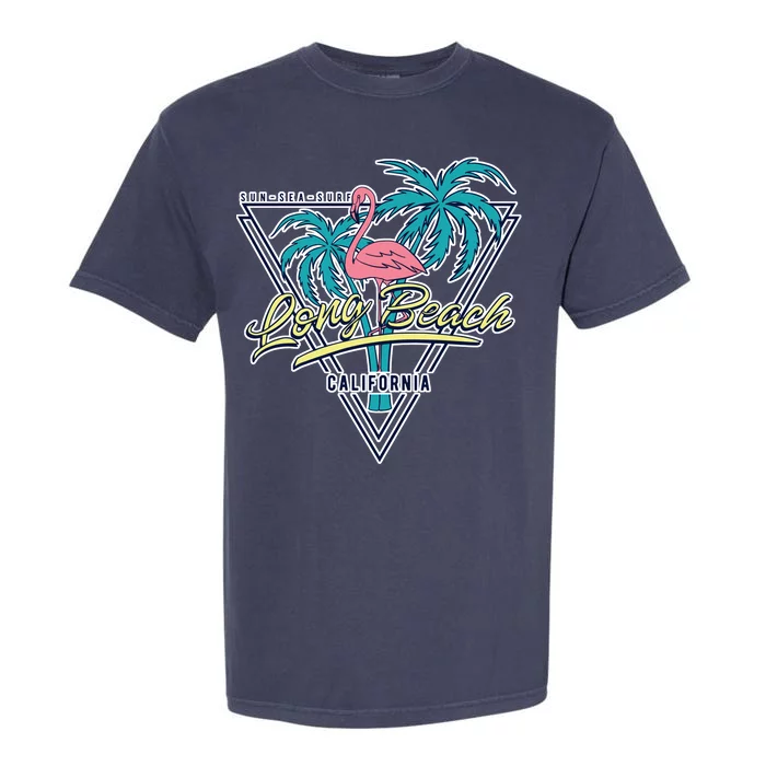 Long Beach California Retro Vibe Garment-Dyed Heavyweight T-Shirt