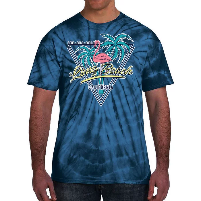 Long Beach California Retro Vibe Tie-Dye T-Shirt