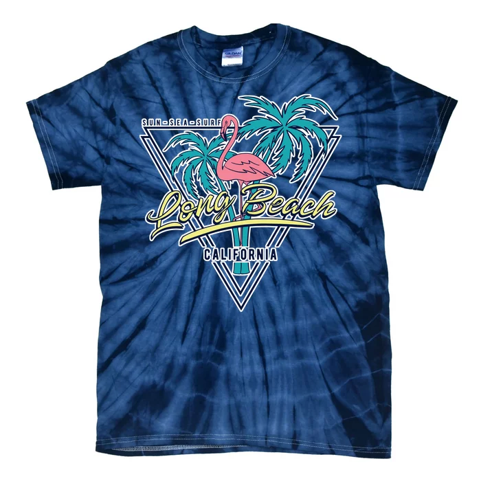 Long Beach California Retro Vibe Tie-Dye T-Shirt