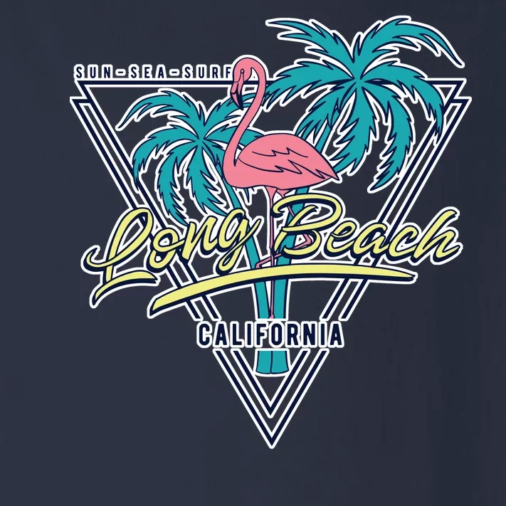 Long Beach California Retro Vibe Toddler Long Sleeve Shirt