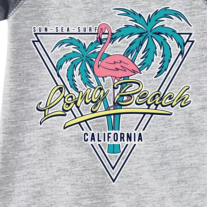 Long Beach California Retro Vibe Infant Baby Jersey Bodysuit