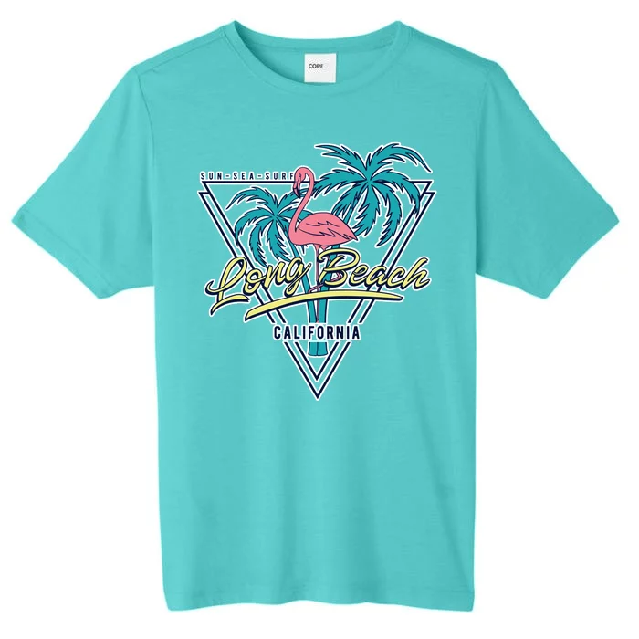 Long Beach California Retro Vibe ChromaSoft Performance T-Shirt