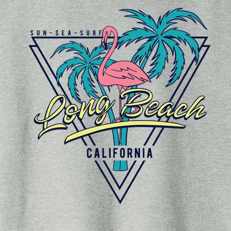 Long Beach California Retro Vibe Women's Crop Top Tee