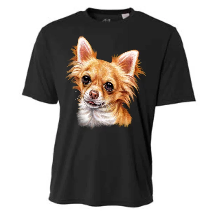 Long Haired Chihuahua Cooling Performance Crew T-Shirt