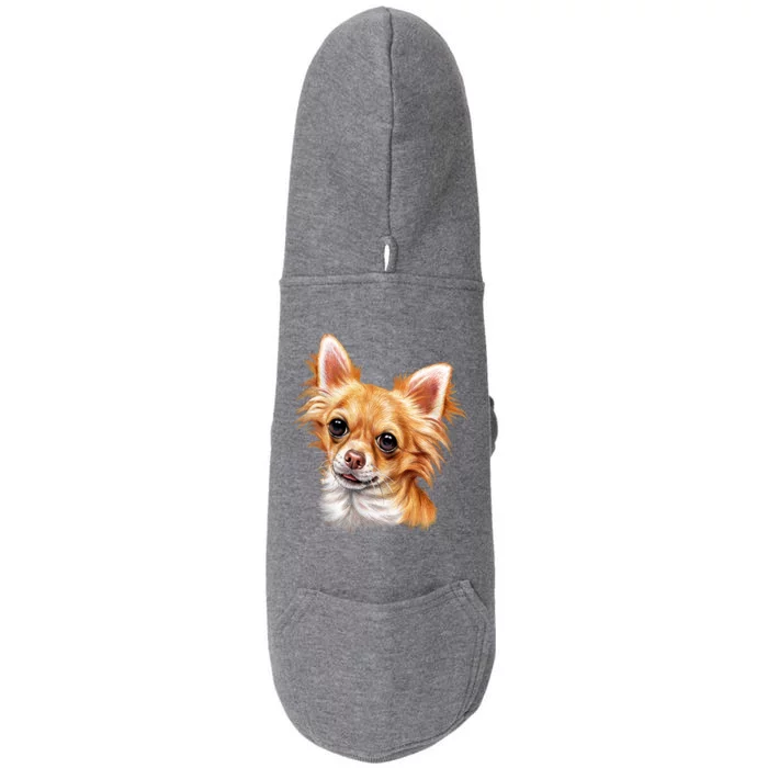 Long Haired Chihuahua Doggie 3-End Fleece Hoodie