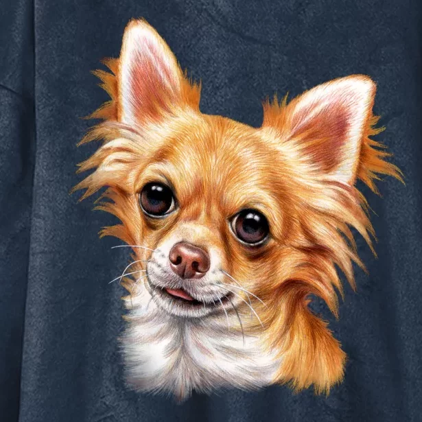 Long Haired Chihuahua Hooded Wearable Blanket