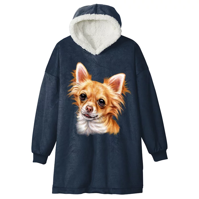 Long Haired Chihuahua Hooded Wearable Blanket