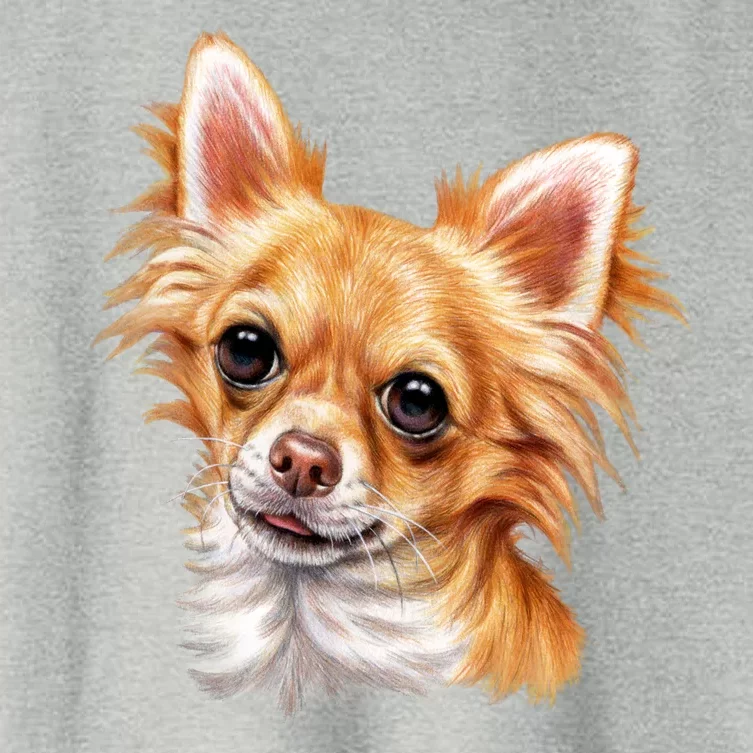 Long Haired Chihuahua Women's Crop Top Tee