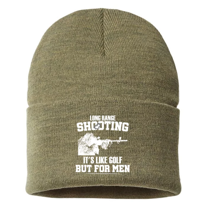 Long Range Shooting It's Like Golf But For Men Sustainable Knit Beanie