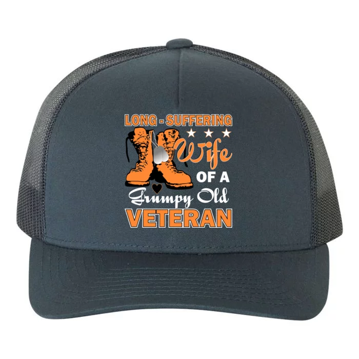 Long-Suffering Wife Of A Grumpy Old Veteran Yupoong Adult 5-Panel Trucker Hat