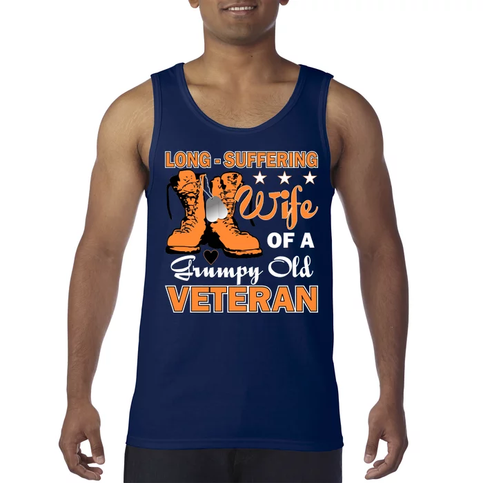 Long-Suffering Wife Of A Grumpy Old Veteran Tank Top