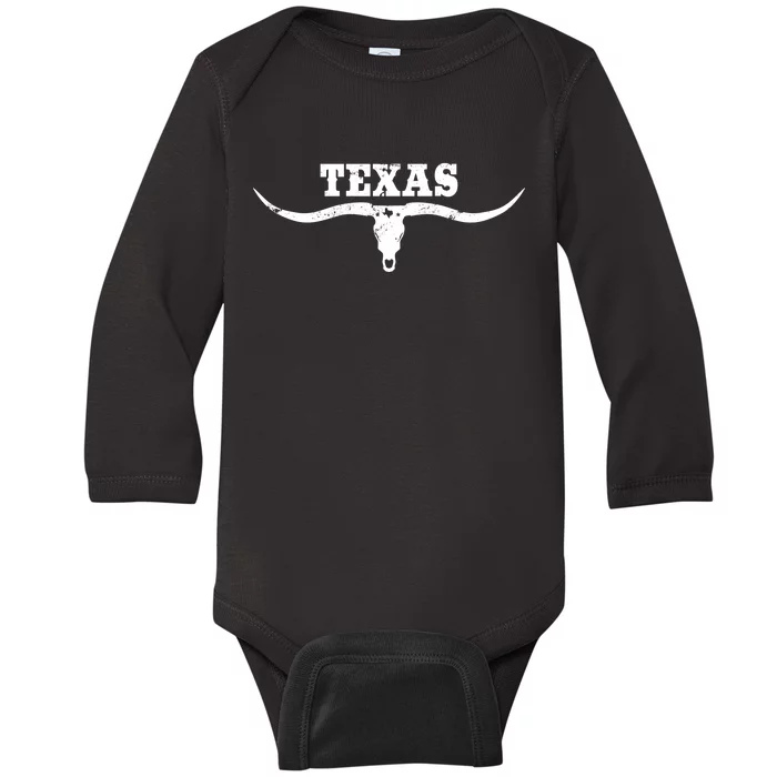 Longhorn Texas Baby Long Sleeve Bodysuit