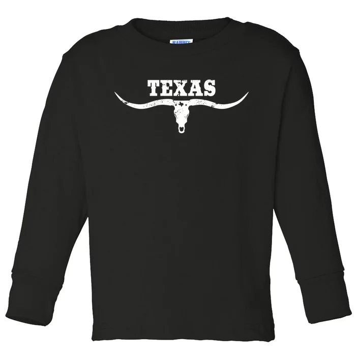 Longhorn Texas Toddler Long Sleeve Shirt