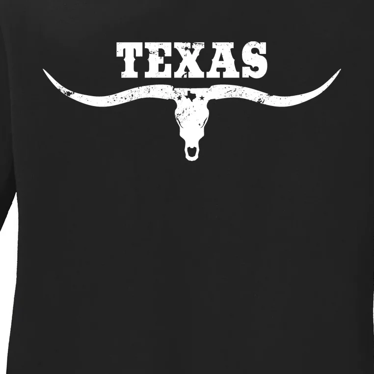 Longhorn Texas Ladies Long Sleeve Shirt