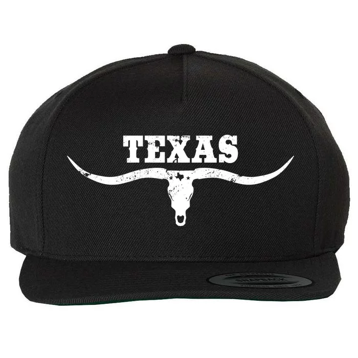 Longhorn Texas Wool Snapback Cap