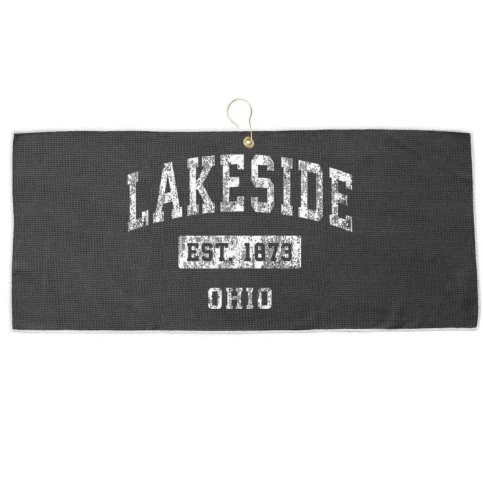 Lakeside Ohio Oh Vintage Established Sports Large Microfiber Waffle Golf Towel