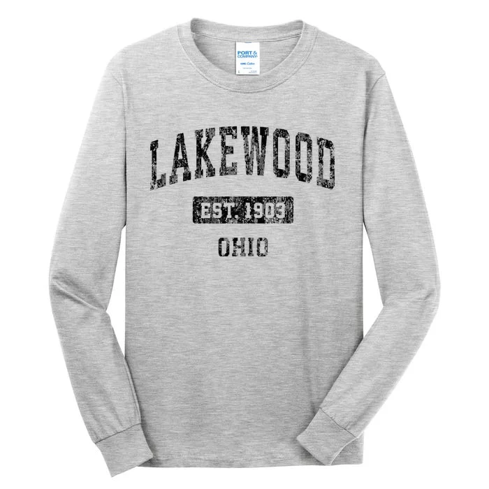 Lakewood Ohio Oh Vintage Sports Design Tall Long Sleeve T-Shirt