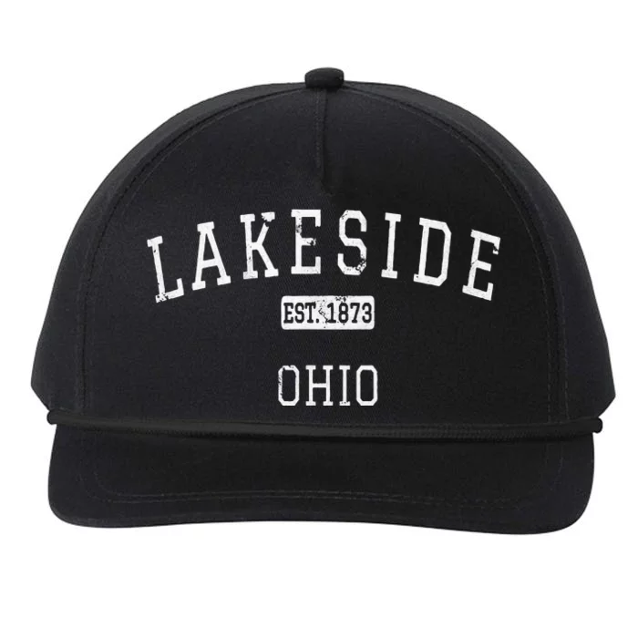 Lakeside Ohio OH Vintage Snapback Five-Panel Rope Hat