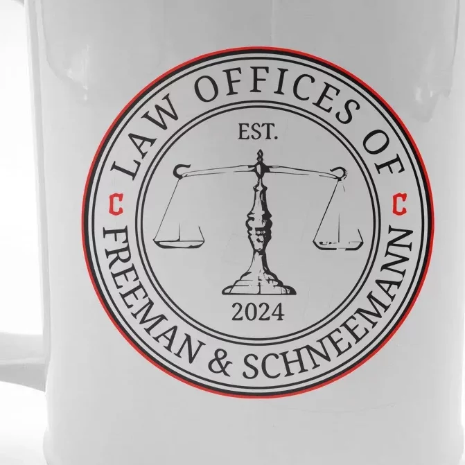 Law Offices Of Freeman & Schneemann Front & Back Beer Stein