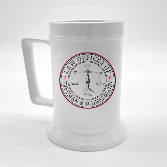 Law Offices Of Freeman & Schneemann Front & Back Beer Stein