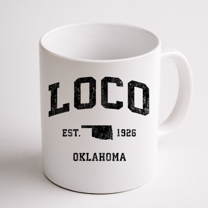 Loco Oklahoma Ok Vintage Athletic Sports Front & Back Coffee Mug