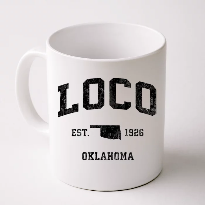 Loco Oklahoma Ok Vintage Athletic Sports Front & Back Coffee Mug