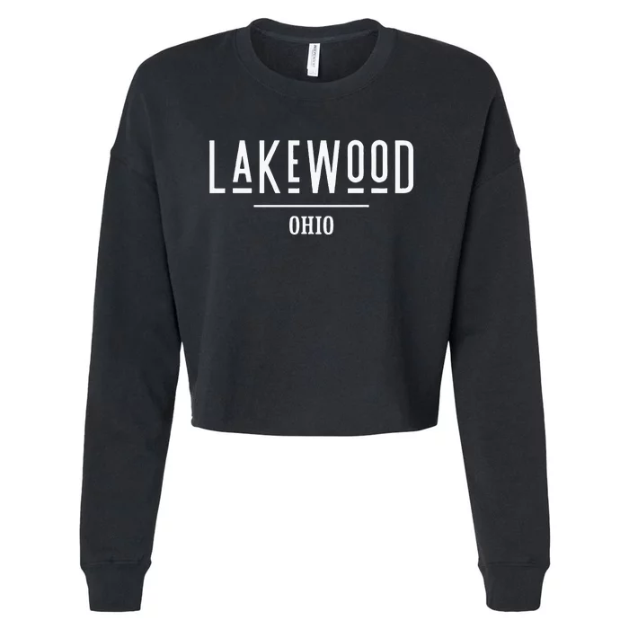 Lakewood Ohio Oh Hometown Souvenir Cropped Pullover Crew