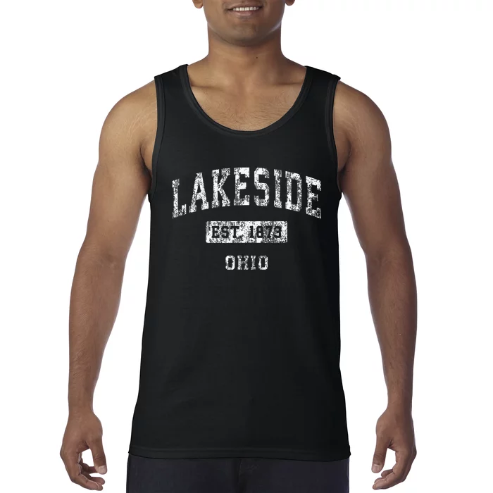 Lakeside Ohio Oh Vintage Established Sports Tank Top