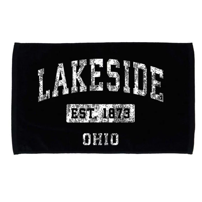 Lakeside Ohio Oh Vintage Established Sports Microfiber Hand Towel