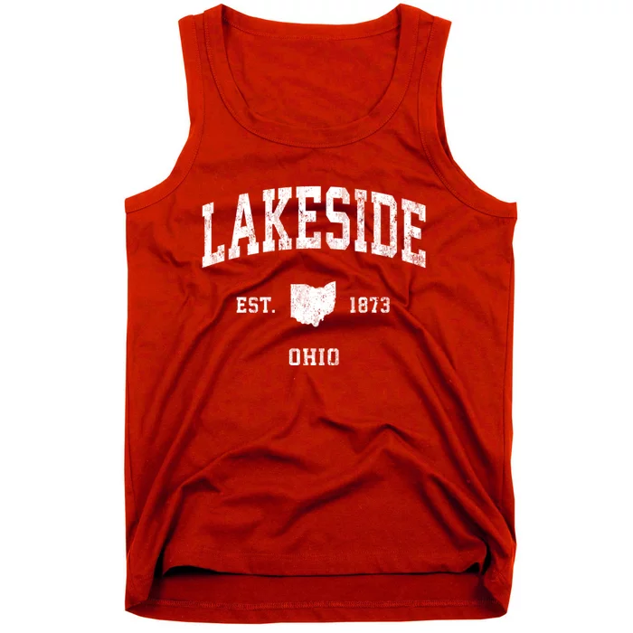 Lakeside Ohio Oh Vintage Athletic Tank Top