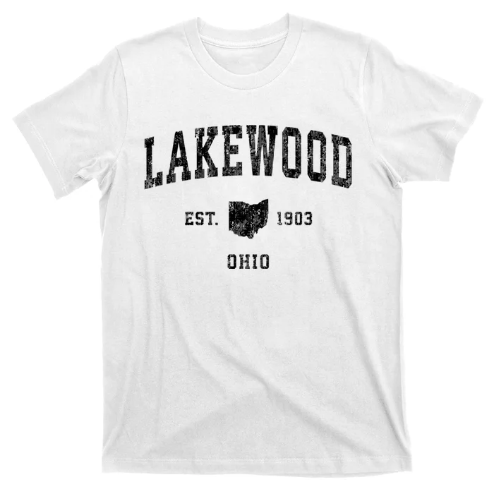 Lakewood Ohio Oh Vintage Established Athletic Sports Design T-Shirt