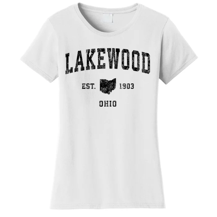 Lakewood Ohio Oh Vintage Established Athletic Sports Design Women's T-Shirt