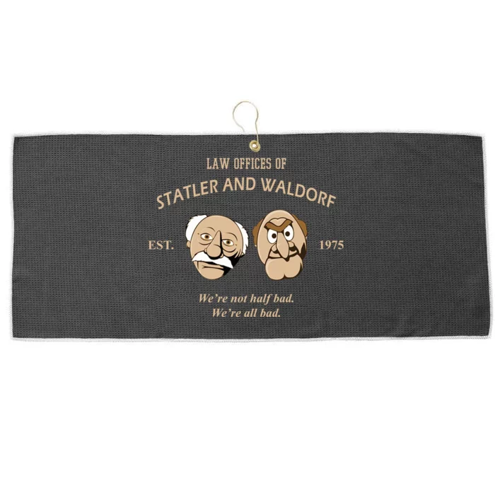 Law Offices Of Statler And Waldorf Est 1975 Large Microfiber Waffle Golf Towel