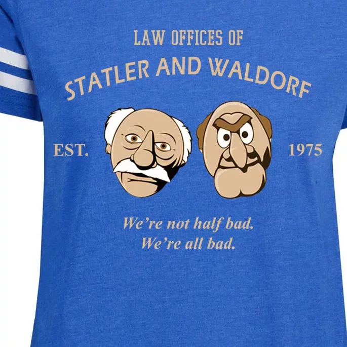 Law Offices Of Statler And Waldorf Est 1975 Enza Ladies Jersey Football T-Shirt