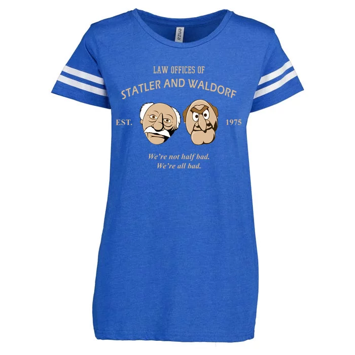 Law Offices Of Statler And Waldorf Est 1975 Enza Ladies Jersey Football T-Shirt