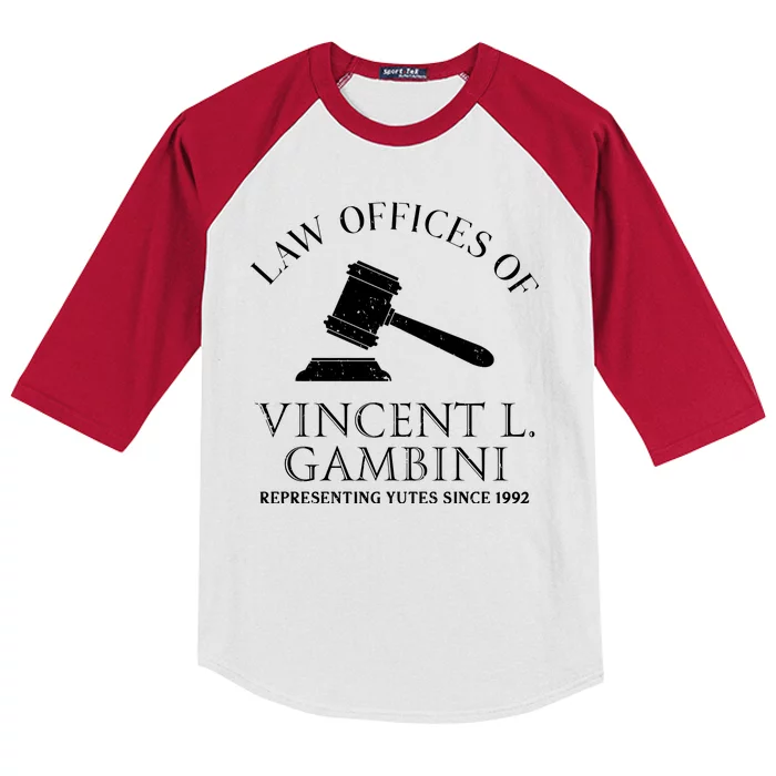 Law Offices Of Vincent Gambini 1992 Kids Colorblock Raglan Jersey