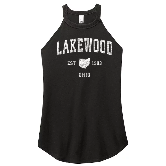 Lakewood Ohio Oh Vintage Athletic Sports Women’s Perfect Tri Rocker Tank