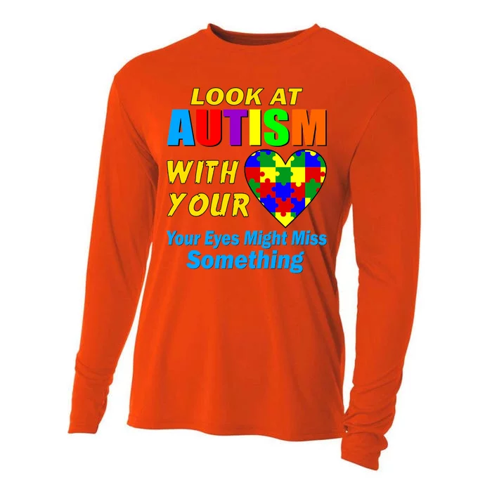 Look At Autism With Your Heart Cooling Performance Long Sleeve Crew