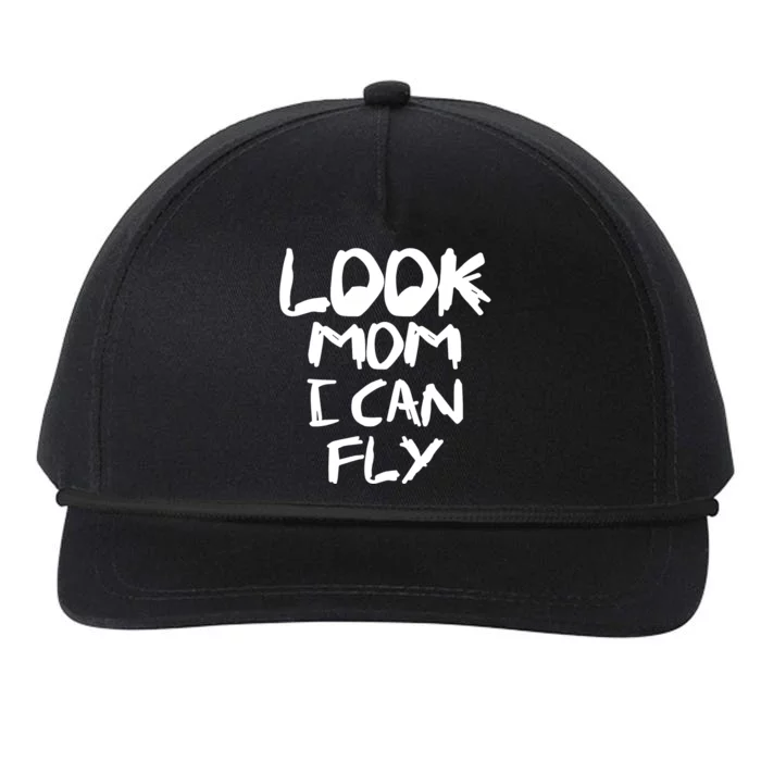 Look Mom I Can Fly Snapback Five-Panel Rope Hat