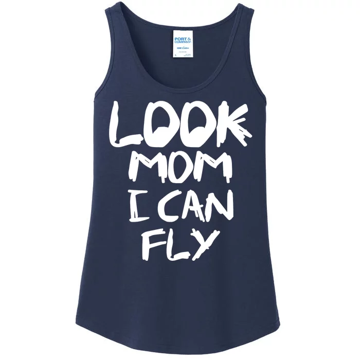 Look Mom I Can Fly Ladies Essential Tank