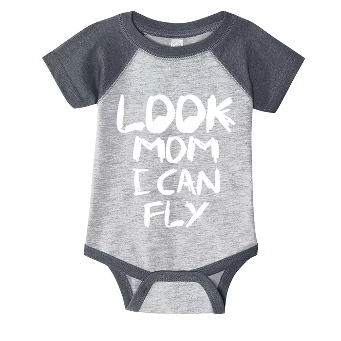 Look Mom I Can Fly Infant Baby Jersey Bodysuit