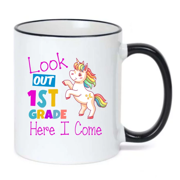 Look Out 1st Grade Here I Come Black Color Changing Mug