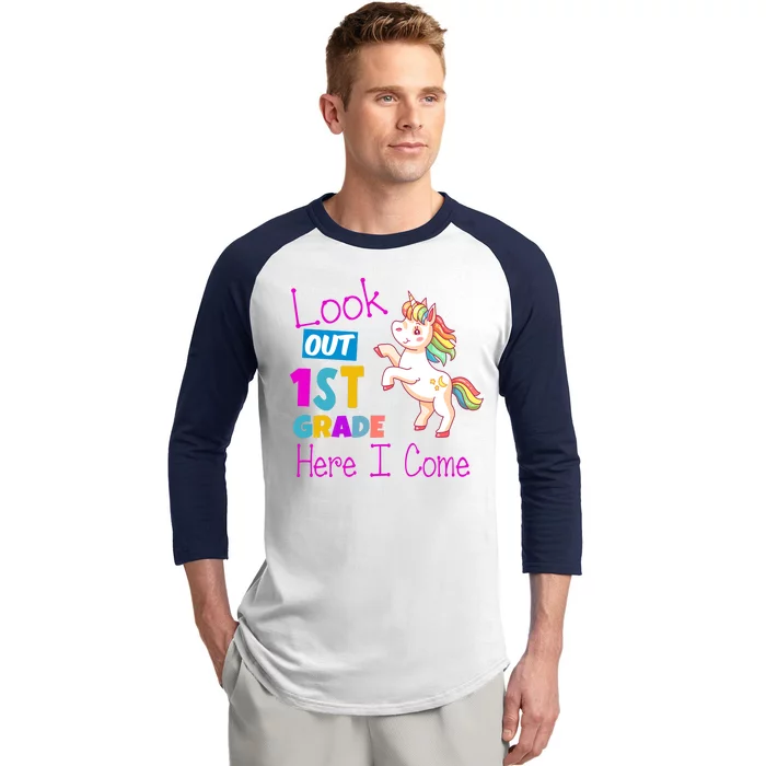 Look Out 1st Grade Here I Come Baseball Sleeve Shirt