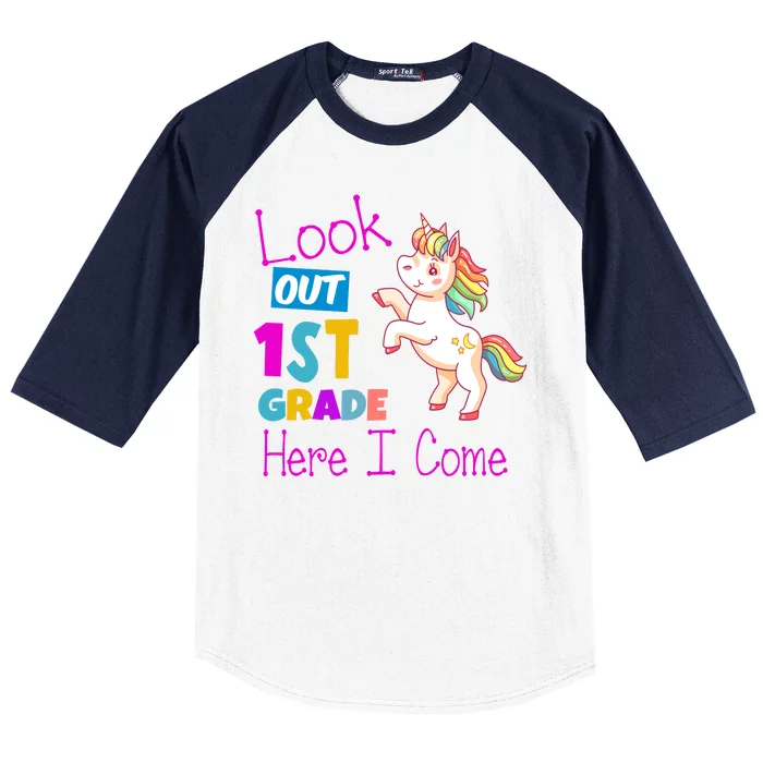 Look Out 1st Grade Here I Come Baseball Sleeve Shirt