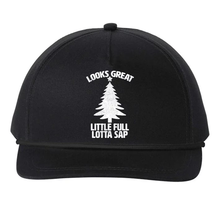 Looks Great Little Full Lotta Sap Funny Christmas Snapback Five-Panel Rope Hat