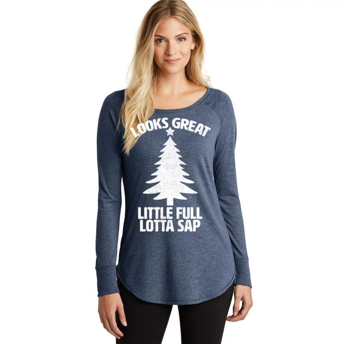 Looks Great Little Full Lotta Sap Funny Christmas Women's Perfect Tri Tunic Long Sleeve Shirt