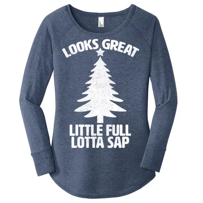 Looks Great Little Full Lotta Sap Funny Christmas Women's Perfect Tri Tunic Long Sleeve Shirt