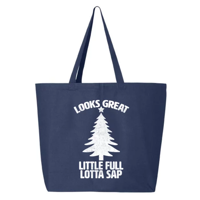 Looks Great Little Full Lotta Sap Funny Christmas 25L Jumbo Tote