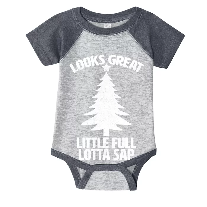 Looks Great Little Full Lotta Sap Funny Christmas Infant Baby Jersey Bodysuit