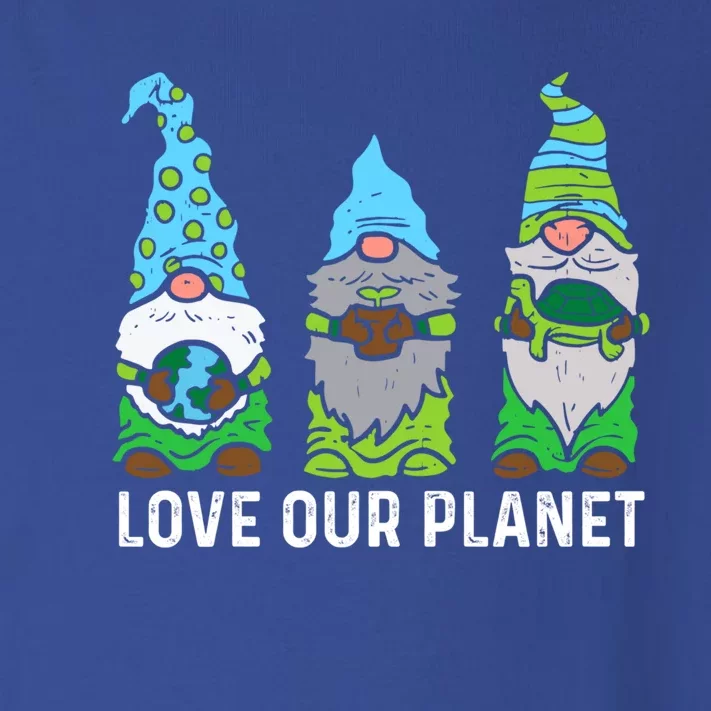 Love Our Planet Gnomes Earth Day Cute Gift Toddler Long Sleeve Shirt